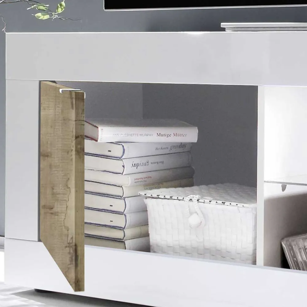 Wohnen TV Anbauwand Kombination modern - Olvenion (dreiteilig)