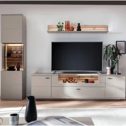 Wohnen Wohnwände|Wohnwand*TV Anbauwand Möbel in Grau - Teorina (dreiteilig)