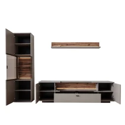 Wohnen Wohnwände|Wohnwand*TV Anbauwand Möbel in Grau - Teorina (dreiteilig)