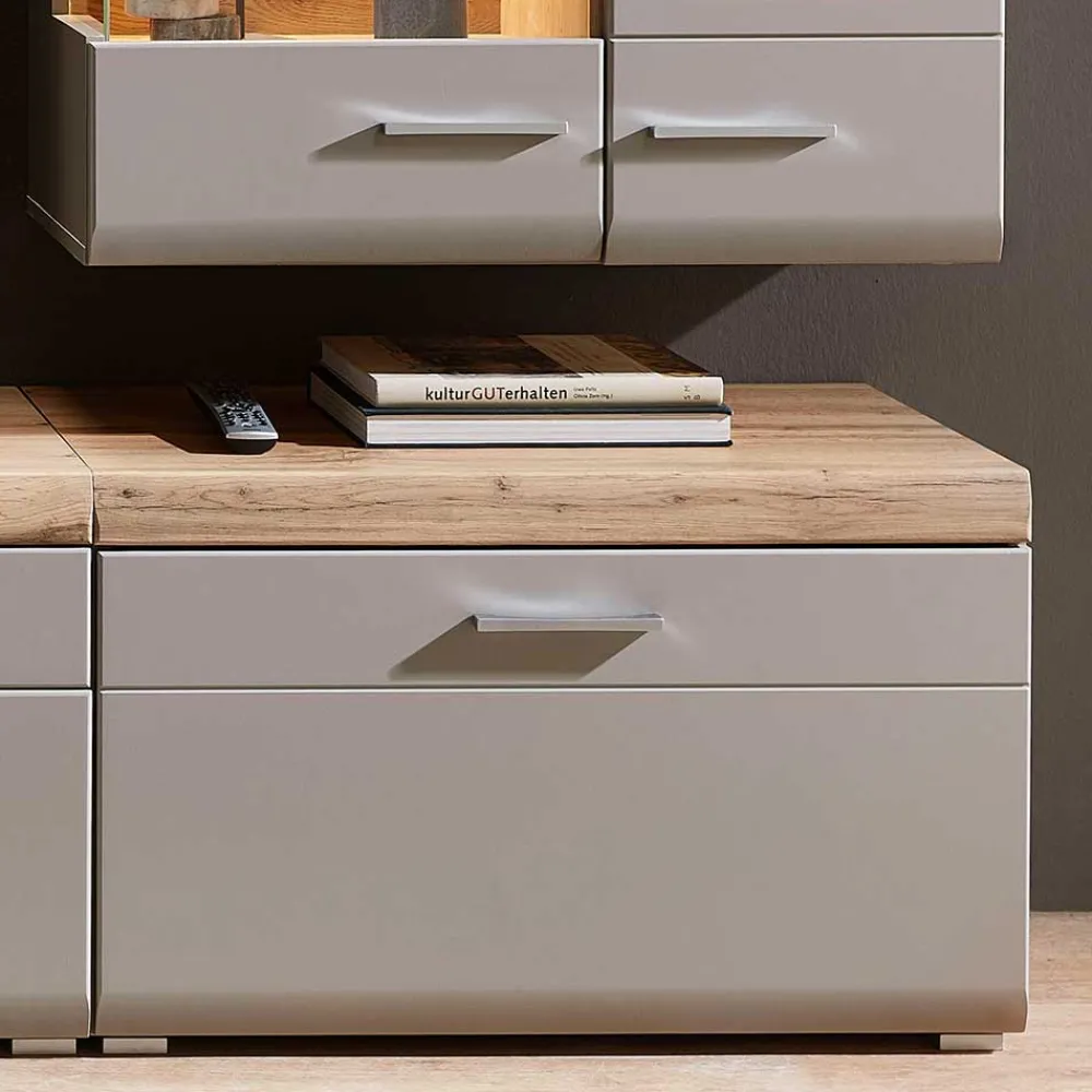 Wohnen TV Anbauwand Möbel mit LED Licht - Fraguca (fünfteilig)