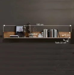 Wohnen TV Anbauwand Möbel mit LED Licht - Fraguca (fünfteilig)