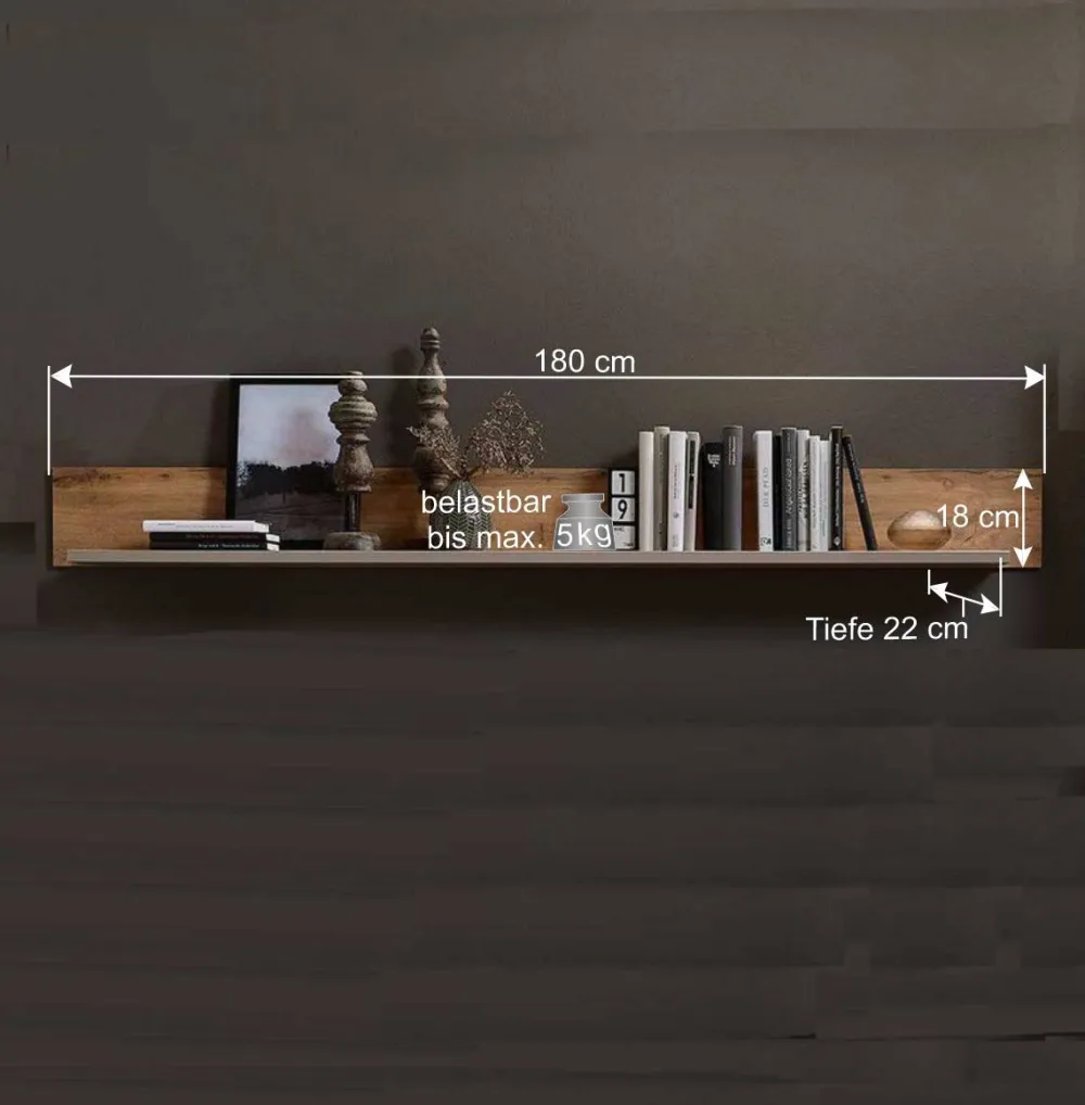 Wohnen TV Anbauwand Möbel mit LED Licht - Fraguca (fünfteilig)