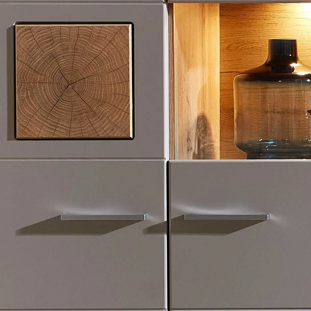 Wohnen TV Anbauwand Möbel mit LED Licht - Fraguca (fünfteilig)