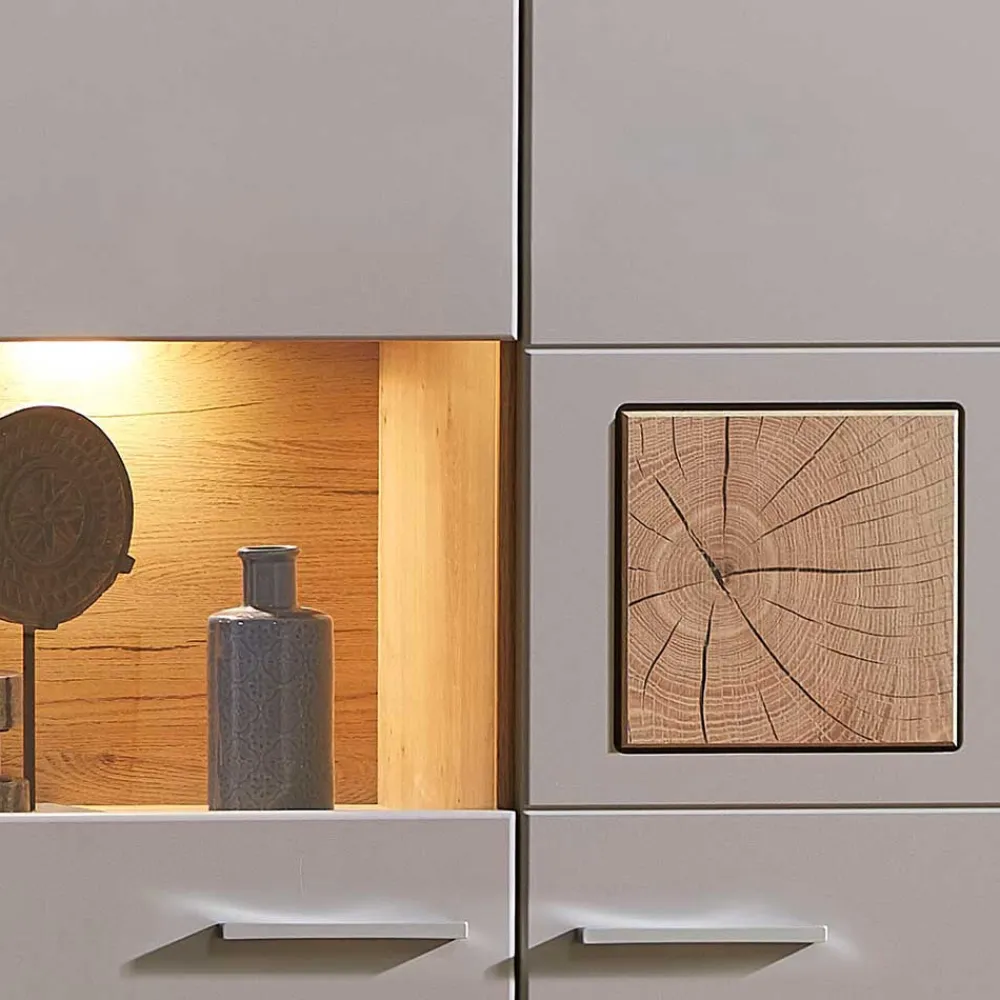 Wohnen TV Anbauwand Möbel mit LED Licht - Fraguca (fünfteilig)