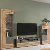 Wohnen TV Anbauwand Möbel-Kombi modern - Scarlett (dreiteilig)
