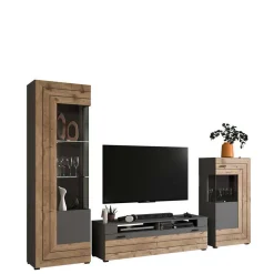 Wohnen TV Anbauwand Möbel-Kombi modern - Scarlett (dreiteilig)