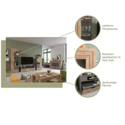 Wohnen TV Anbauwand Möbel-Kombi modern - Scarlett (dreiteilig)