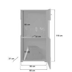Wohnen TV Anbauwand Möbel-Kombi modern - Scarlett (dreiteilig)