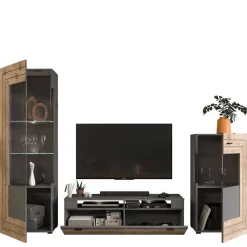 Wohnen TV Anbauwand Möbel-Kombi modern - Scarlett (dreiteilig)