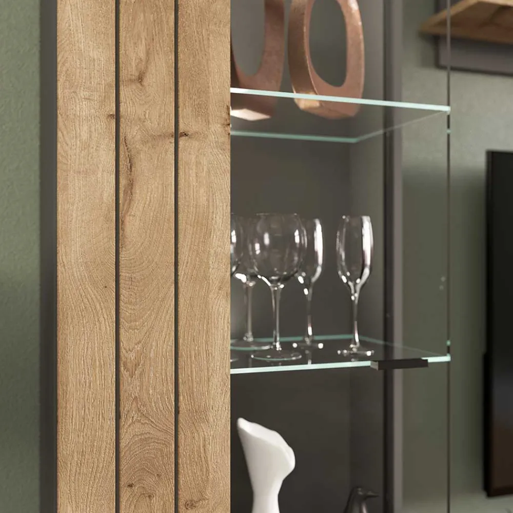 Wohnen TV Anbauwand Möbel-Kombi modern - Scarlett (dreiteilig)