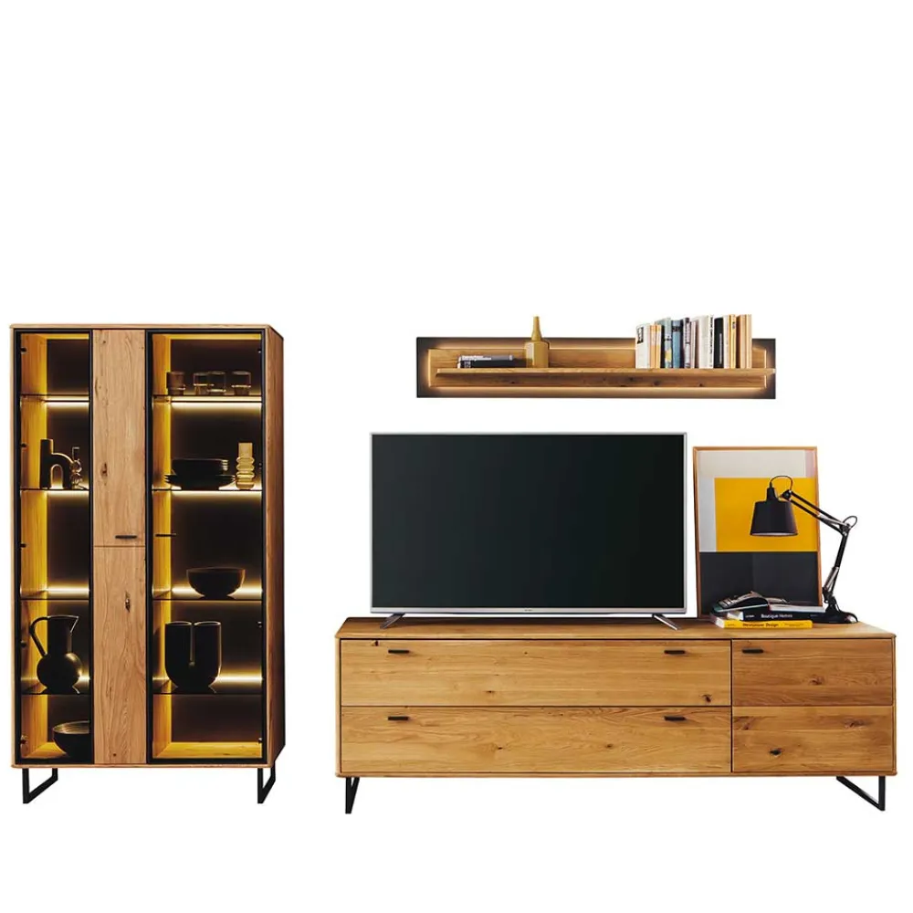 Wohnen Wohnwände|Wohnwand*TV Anbauwand Schränke - Flacona (dreiteilig)