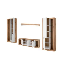 Wohnen Wohnzimmerschränke*TV Anbauwand Set - Adejano (vierteilig)