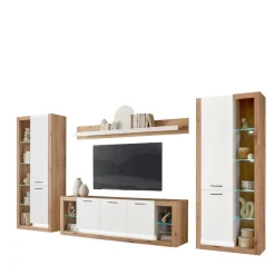 Wohnen Wohnzimmerschränke*TV Anbauwand Set - Adejano (vierteilig)
