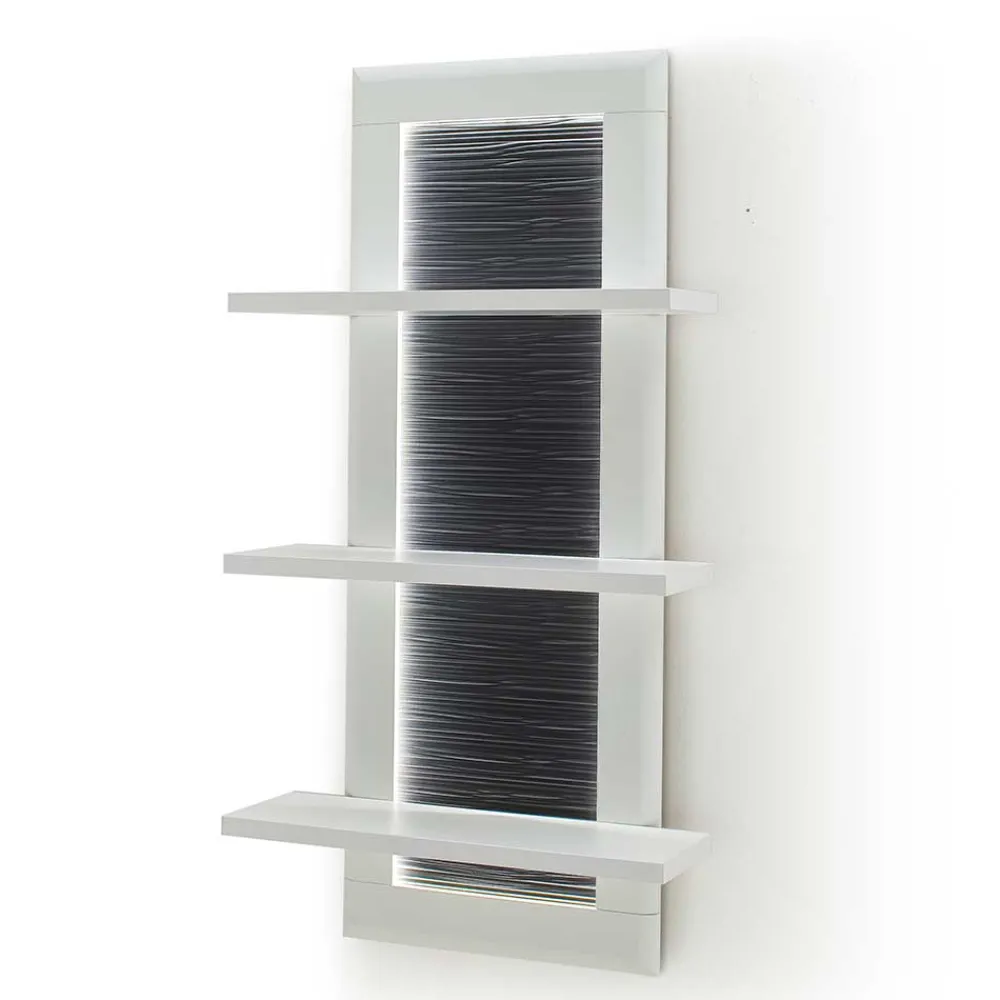 Wohnen TV Anbauwand Set in Weiß - Hazime (dreiteilig)