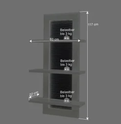Wohnen TV Anbauwand Set in Weiß - Hazime (dreiteilig)