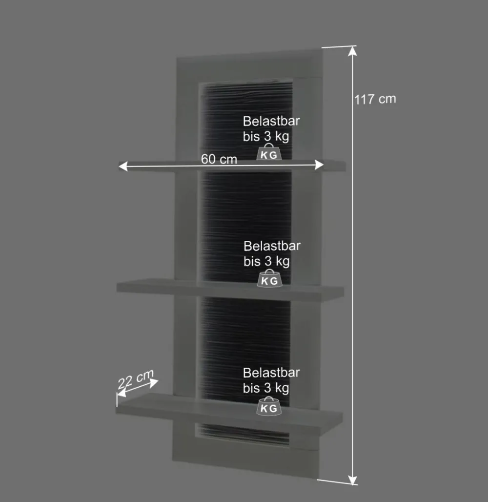 Wohnen TV Anbauwand Set in Weiß - Hazime (dreiteilig)