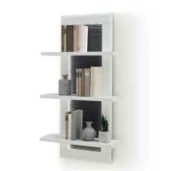 Wohnen TV Anbauwand Set in Weiß - Hazime (dreiteilig)