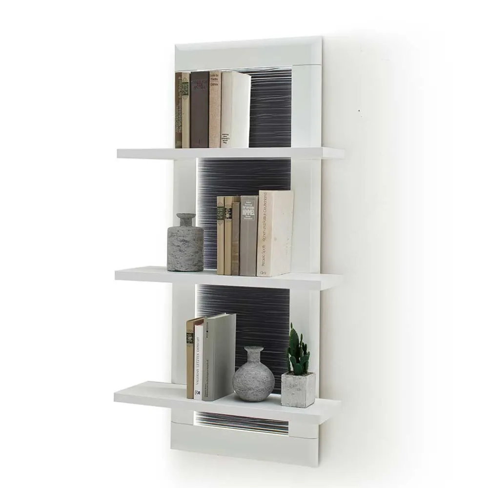 Wohnen TV Anbauwand Set in Weiß - Hazime (dreiteilig)