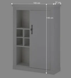 Wohnen Wohnwände|Wohnwand*TV Anbauwand Set in weißer Holzoptik Pinie - Liancos (vierteilig)