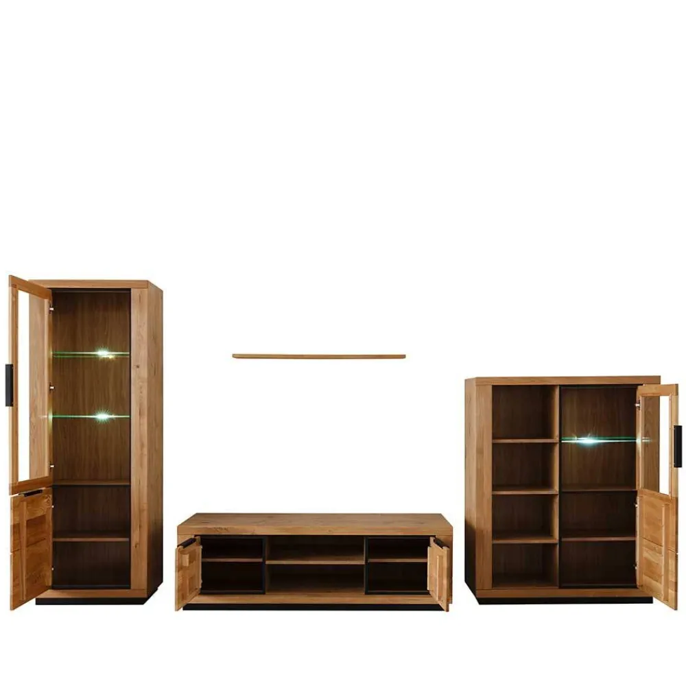 Wohnen Wohnwände|Wohnwand*TV Anbauwand teilmassiv Set - Vlacoma (vierteilig)