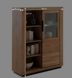 Wohnen Wohnwände|Wohnwand*TV Anbauwand teilmassiv Set - Vlacoma (vierteilig)