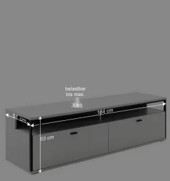 Wohnen TV Anbauwand-Möbel als Set - Loazin (dreiteilig)