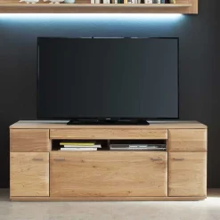 Wohnen Sideboards & Kommoden|Tv & Hifi-Möbel*TV Bank in Eiche Bianco teilmassiv Pontros 2-türig
