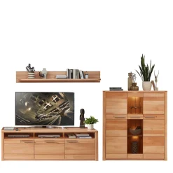 Wohnen Wohnwände|Wohnwand*TV Board & Highboard & Hängeregal Set - Amyonta (dreiteilig)