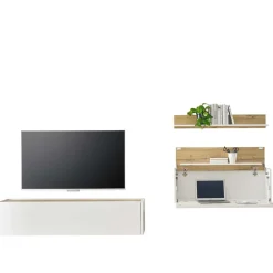 Wohnen Wohnzimmerschränke|Wohnwände*TV Board & Regal & Sekretär hängend - Nonessia (dreiteilig)