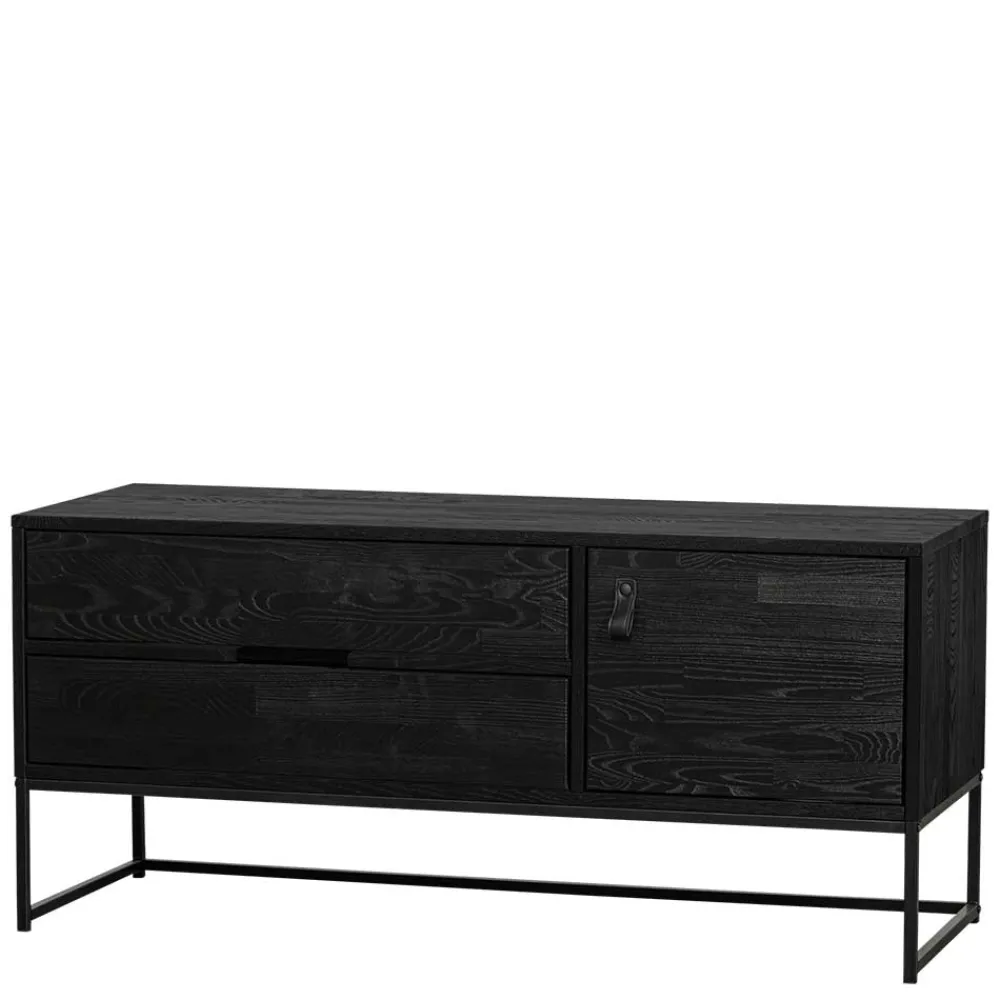 Wohnen TV Board - teilmassiv in Schwarz - Almery