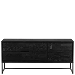 Wohnen TV Board - teilmassiv in Schwarz - Almery