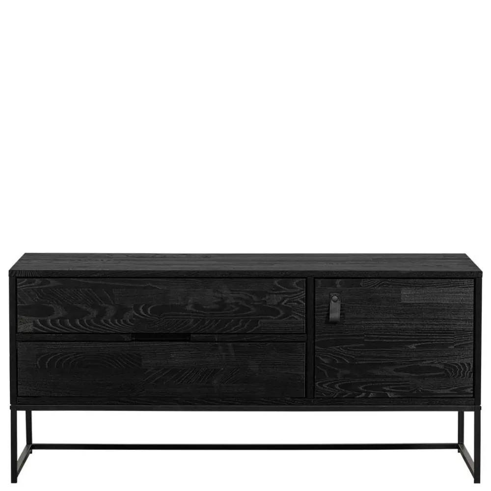 Wohnen TV Board - teilmassiv in Schwarz - Almery