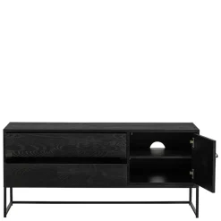 Wohnen TV Board - teilmassiv in Schwarz - Almery