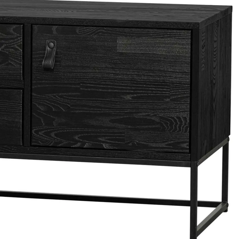 Wohnen TV Board - teilmassiv in Schwarz - Almery