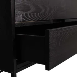 Wohnen TV Board - teilmassiv in Schwarz - Almery