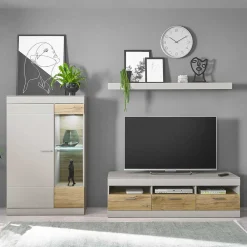 Wohnen Wohnwände|Wohnwand*TV Board & Wandboard & Highboard - Lioscas (dreiteilig)