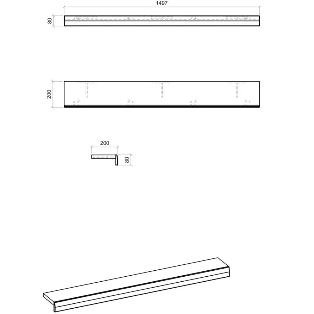 Wohnen Wohnwände|Wohnwand*TV Board & Wandboard & Highboard - Lioscas (dreiteilig)