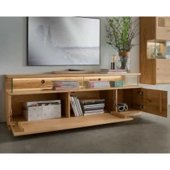 Wohnen Wohnzimmerschränke|Wohnwände*TV Board & Wandboard & Vitrine Set - Millena (dreiteilig)