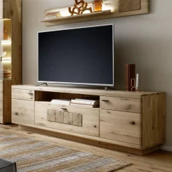 Wohnen Tv & Hifi-Möbel|Tv & Hifi-Möbel*TV Board aus hellem Asteiche Massivholz - Losiamos