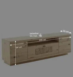 Wohnen Tv & Hifi-Möbel|Tv & Hifi-Möbel*TV Board aus hellem Asteiche Massivholz - Losiamos