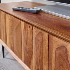 Wohnen TV Board aus Sheesham Massivholz & Metall - Elmin