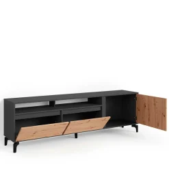 Wohnen TV Board in Wildeiche & Anthrazit - Kiss