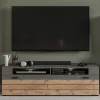 Wohnen Graue Möbel|Tv & Hifi-Möbel*TV Board in Wildeiche NB & Grau - Scarlett