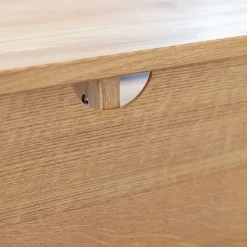 Wohnen Tv & Hifi-Möbel|Tv & Hifi-Möbel*TV Board mit Schiebetüren aus getöntem Glas & Eiche - Fabiella