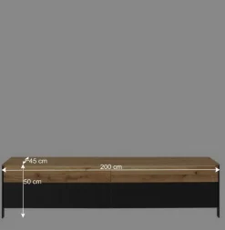 Wohnen TV Board mit vier Schubladen & LED Licht - Viligrana