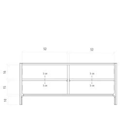Wohnen TV Board mit zwei Türen - Laida