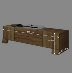 Wohnen TV Board Vaskov aus Wildeiche Massivholz