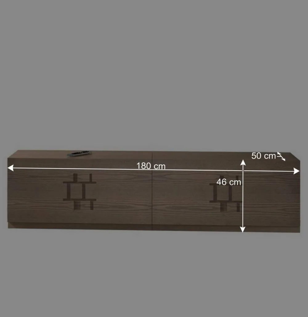 Wohnen Sideboards & Kommoden|Tv & Hifi-Möbel*TV Element in Esche Dunkel - Lacruzira (2er Set)