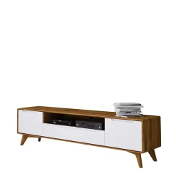 Wohnen Weiße Möbel|Tv & Hifi-Möbel*TV Element Lowboard in Weiß & Natur - Diesta