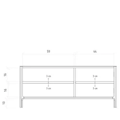 Wohnen Tv & Hifi-Möbel|Tv & Hifi-Möbel*TV Element mit zwei Fächern und Tür - Laida